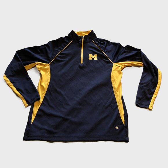 Colosseum Michigan Wolverines Youth Medium 1/4 Zip Pullover - Picture 1 of 8